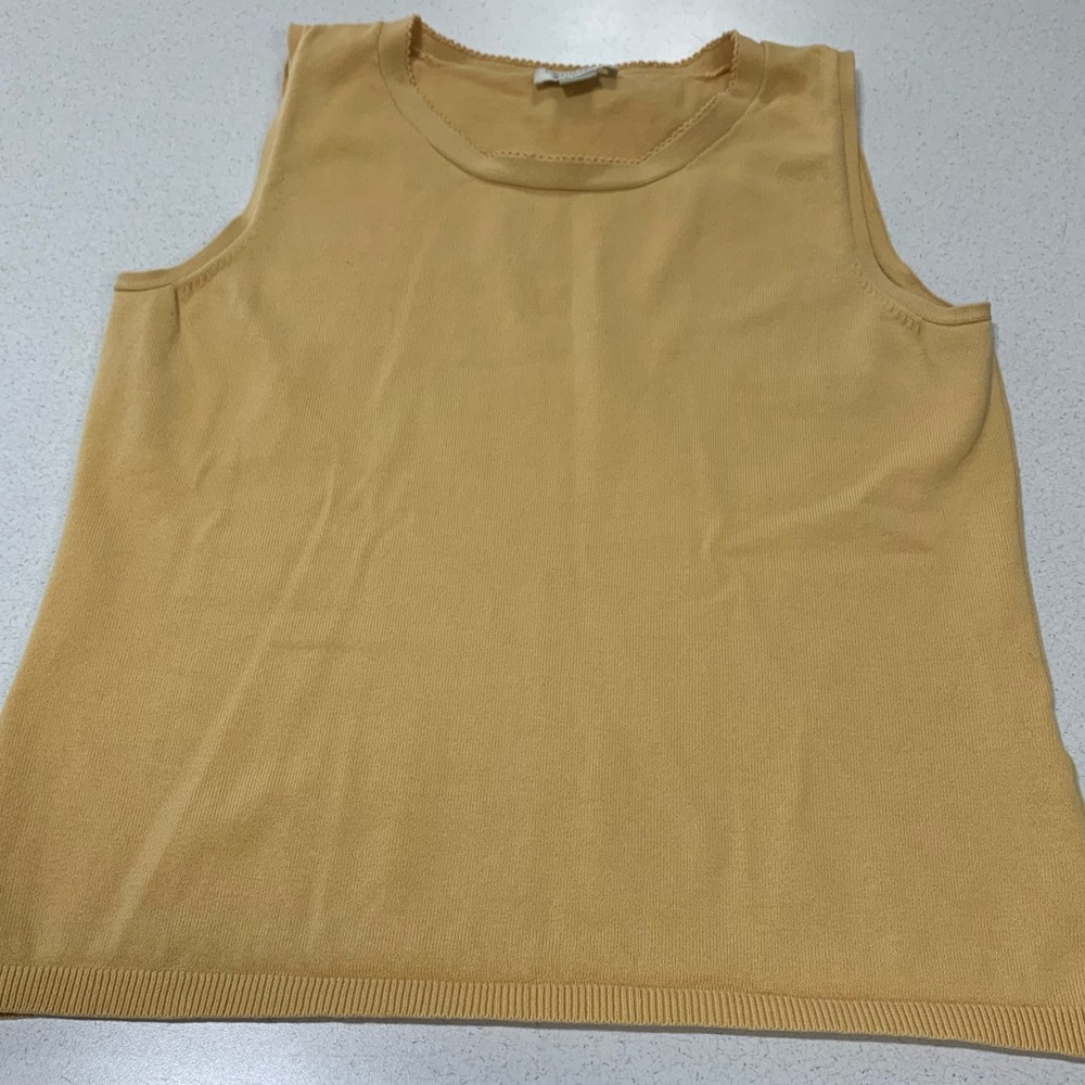 Christopher & Banks Pullover Golden Lightweight Sweater Tank Top Tee Medium